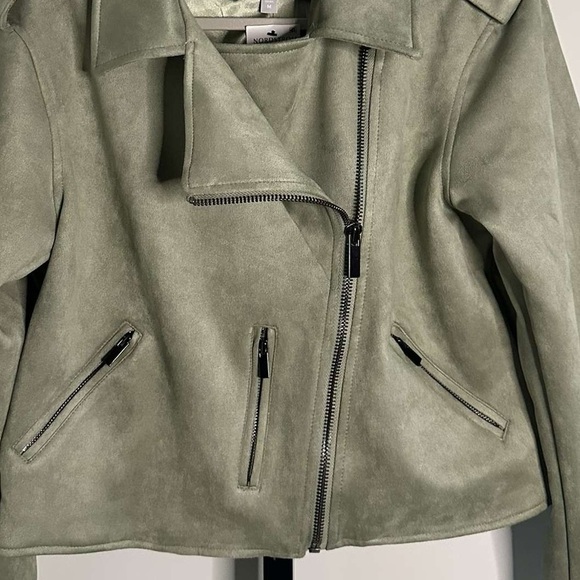 KUT from the Kloth-Jackie Moto Jacket-size Medium-Celery-NWT-retails $129 - Picture 4 of 10